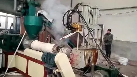 Plastic LDPE Film Squeezing Squeeze Drying Extruder Extrusion Machine